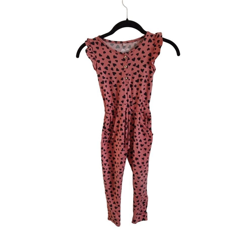 Freestyle Revolution Girls‎ Pink Heart Ruffle sleeve romper
